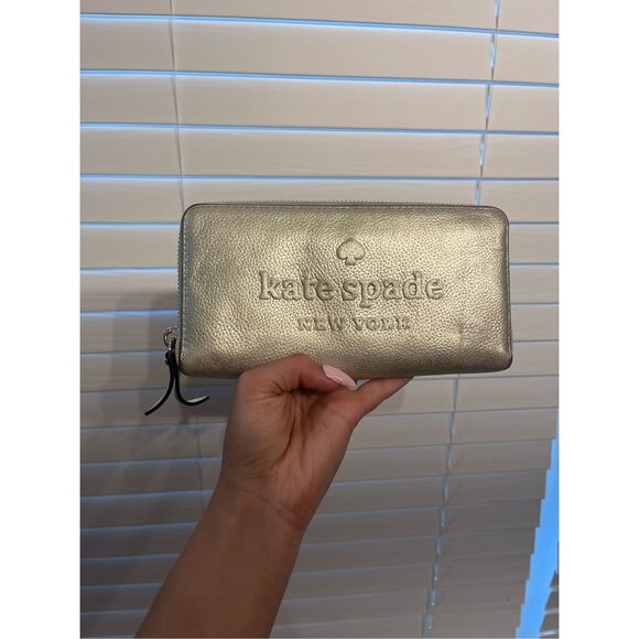 Kate Spade Gold Wallet - Picture 1 of 6
